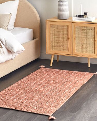 Cotton Area Rug 80 x 150 cm Orange MUGLA