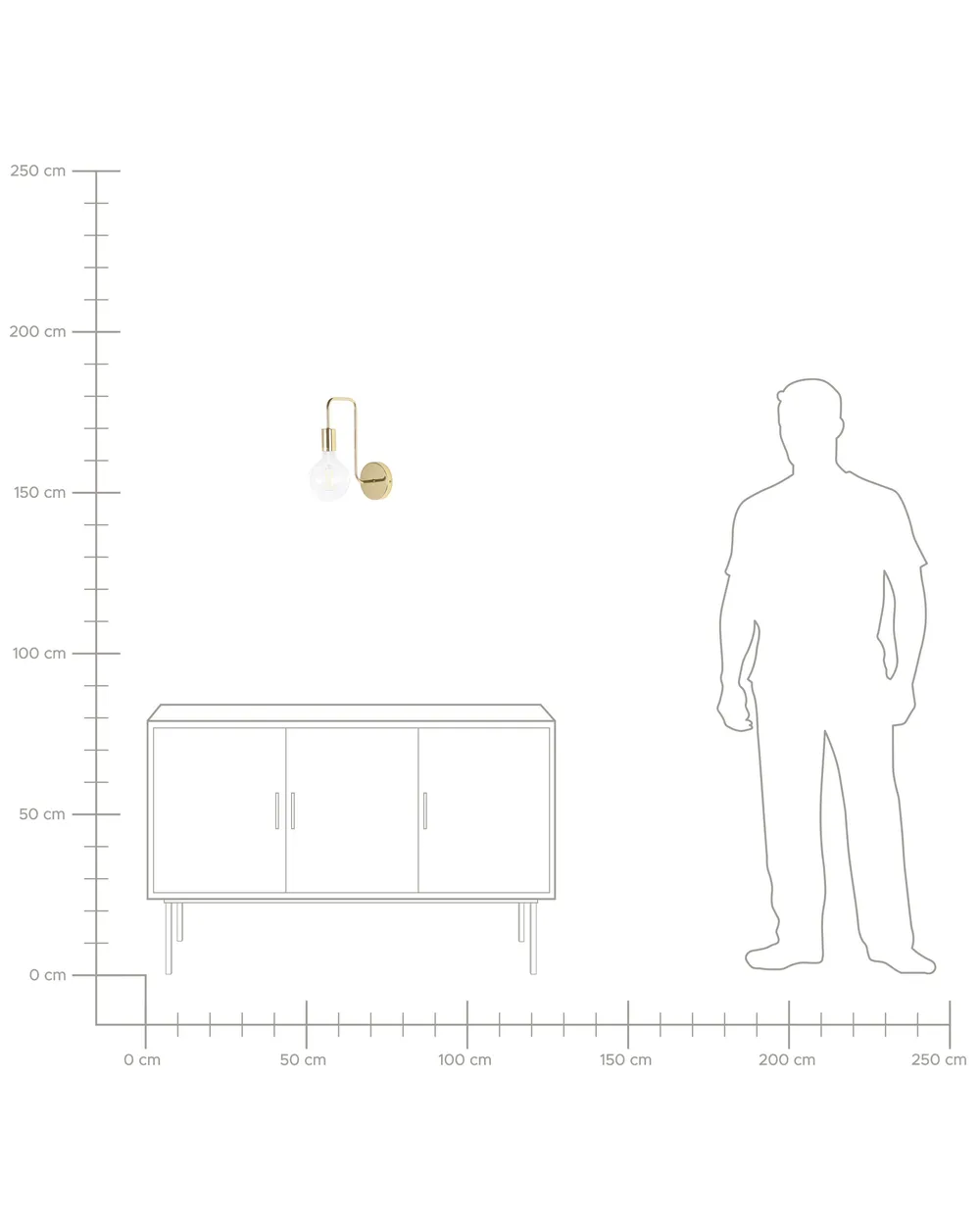Wall Lamp SAVENA Metal Gold_785125