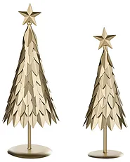 Kétdarabos dekorfigura szett KEMIJOKI 41/48 cm Karácsonyfa Arany_1156604