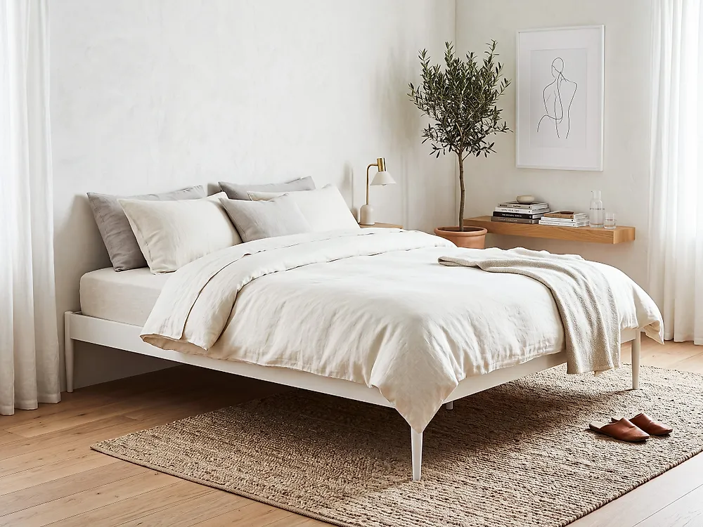 Bed Metal VAURS 160 x 200 cm (EU King Size) White