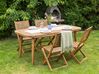 4 Seater Certified Acacia Wood Garden Dining Set Light PARAGGI_928530