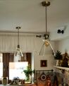 Lampe suspension en laiton et en verre BERGANTES_896949