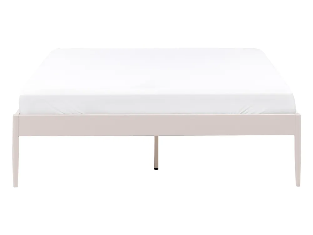 Bed Metal VAURS 140 x 200 cm (EU Double) Light Beige_1165429