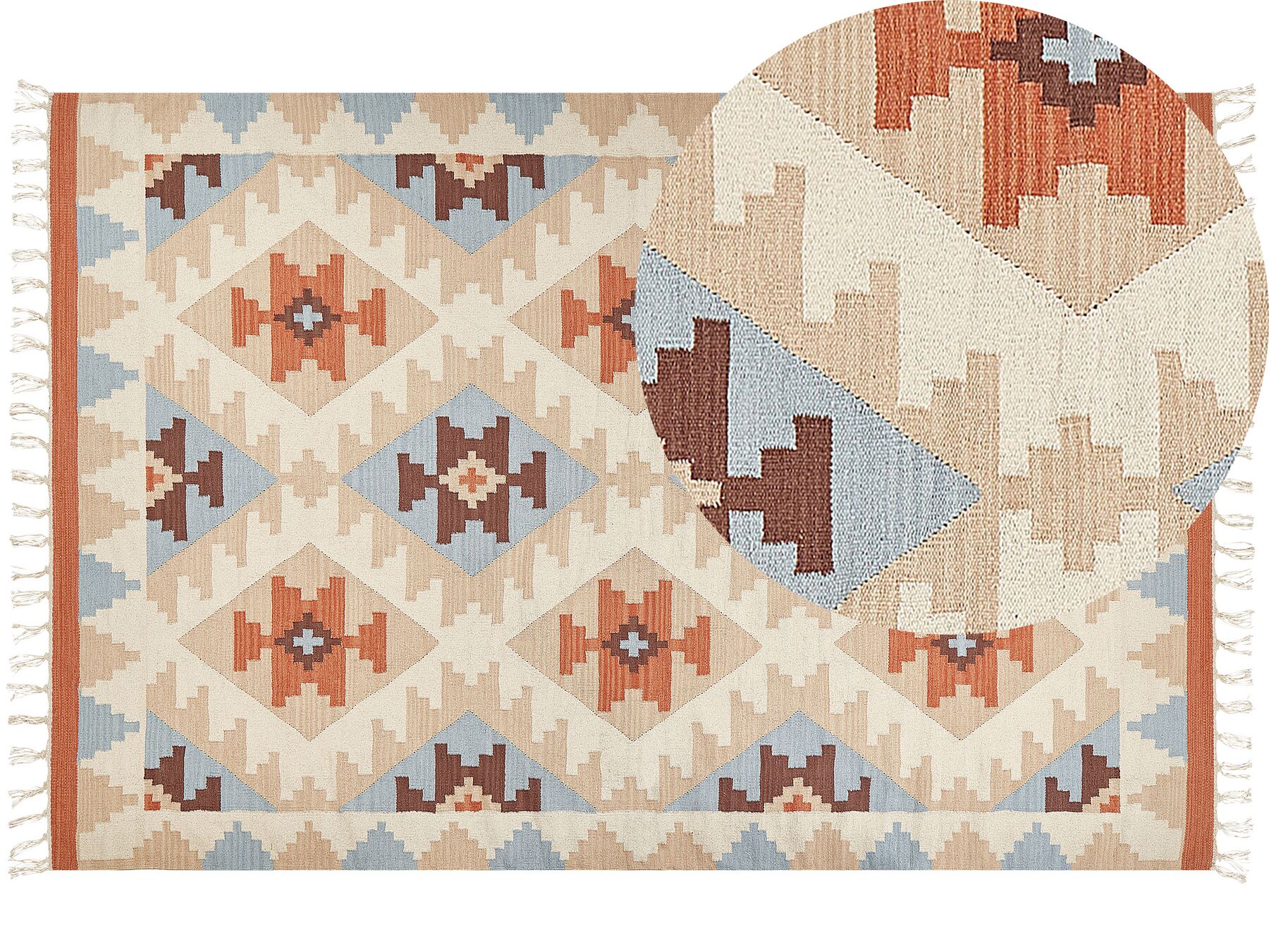 Dywan bawełniany kilim 200 x 300 cm wielokolorowy DILIJAN_869176