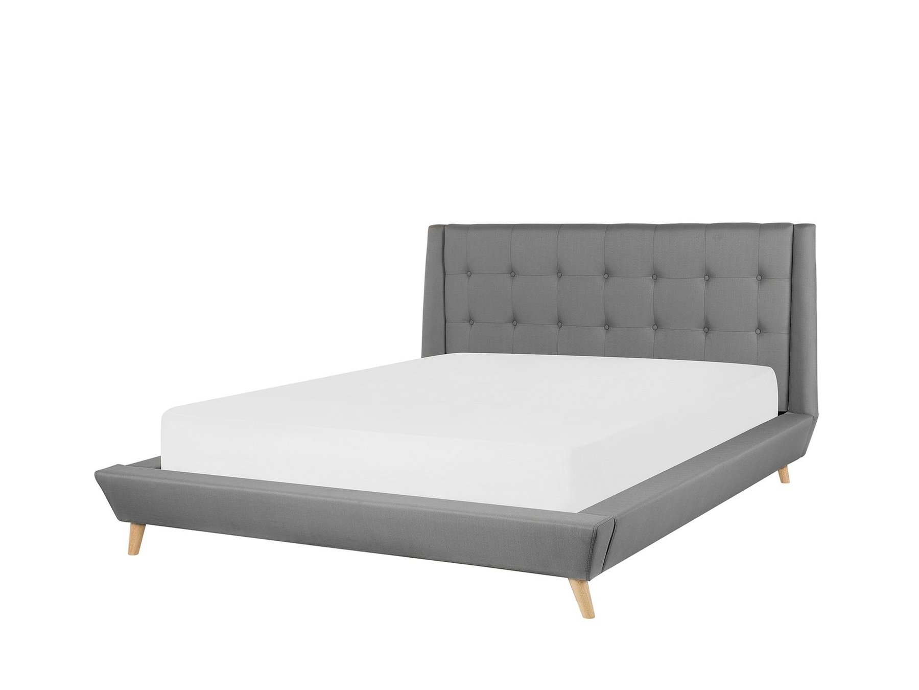 Fabric EU King Size Bed Grey TOURS_727852