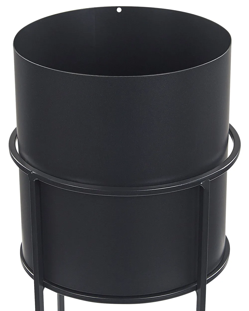 Donica na nóżkach MILEA 16 cm Metal Czarny_804717
