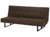 Faux Leather Sofa Bed Dark Brown DERBY Small_700236