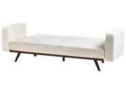 Sofa Bed 3 Seater HJULBY Boucle Off-White_1030255