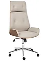 Office Chair PLIORA Faux Leather Taupe