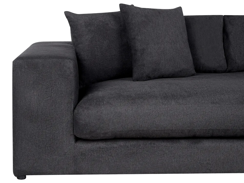 Sofa 3 Seater GLORVIKA Fabric Black_927869