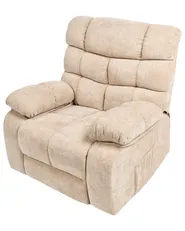 Sedia reclinabile elettrica ARES Poggiapiedi a scomparsa Tessuto Beige_938705