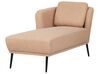 Chaise longue à droite en tissu bouclé marron clair ARTHEZE_930175