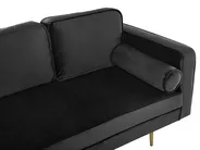Right-Hand Chaise Longue MIRAMAS Velvet Black_761523