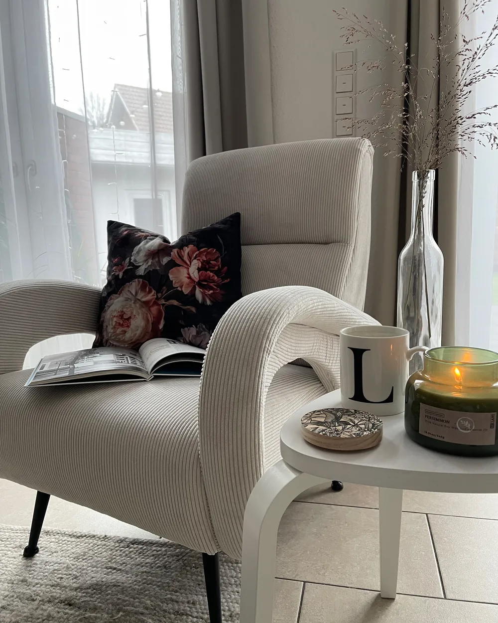 Armchair SVALOV Corduroy Off-White_961574