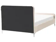 Bed Velvet LUNAN 120 x 200 cm (EU Small Double) Light Beige_1025677