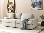 Sofa 3 Seater ALLA Fabric Light Beige_893916