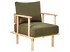 Ensemble de canapé et fauteuil en bouclé vert foncé ASKER_932683