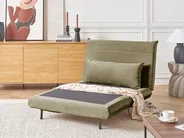 Single Sofa Bed SETTEN Velvet Olive Green_874994