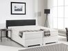 Kontinentálna posteľ z umelej kože 160 x 200 cm čiernobiela PRESIDENT_709159