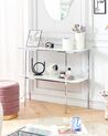 Glass Top Console Table Marble Effect White with Silver CALVERT_823489