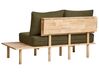 2-Sitzer Sofa Bouclé Stoff mit Ablage Dunkelgrün SALO_932540