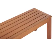 Garden Bench with Cushion MONSANO 170 cm Eucalyptus Wood Beige_1120128