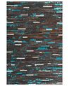 Vloerkleed patchwork bruin/blauw 140 x 200 cm KISIR_850859
