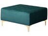 Left Hand Modular Velvet Sofa with Ottoman Teal ABERDEEN_751862