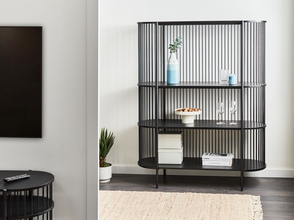 Estantería de 3 niveles BIRSON 151 cm Negro