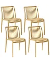 Set of 4 Garden Chairs ARICCIA Mustard