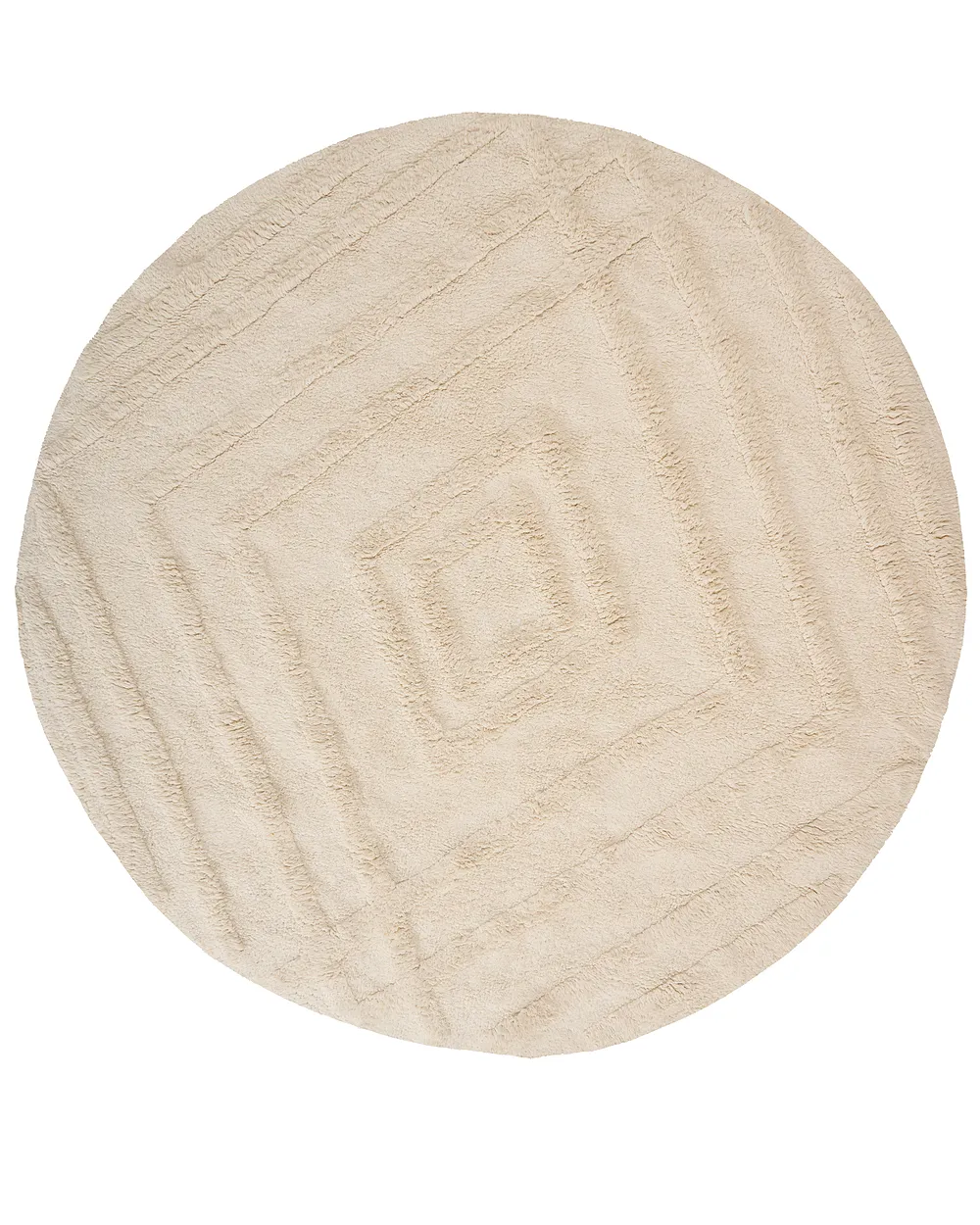Kids Rug TURTUK  Light Beige ø 120 cm Cotton