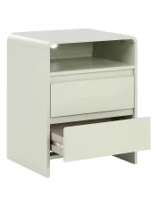 Mesa de cabeceira com 2 gavetas DORRIGO Verde claro_1156031