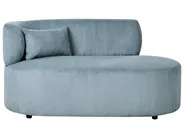 Left-Hand Chaise Longue VANVEY Corduroy Blue_1004216