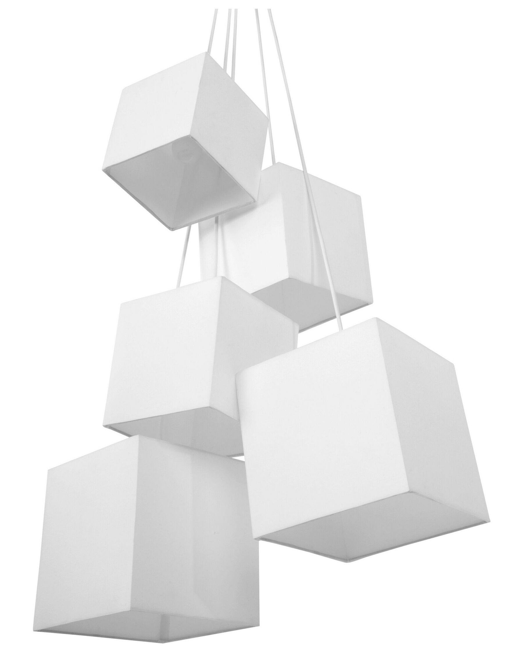 Moderní bílá závěsná stropní lampa MESTA_67578