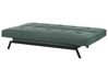 Sofá-cama de 3 lugares em tecido verde LEEDS_923318