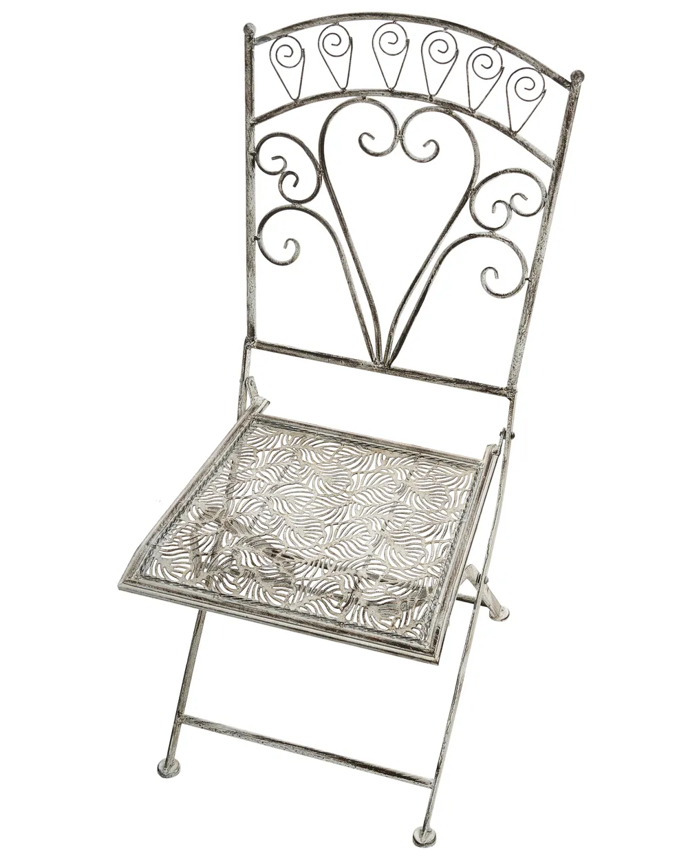 Set of 2 Garden Chairs NURRA Folding Metal Grey_1002691