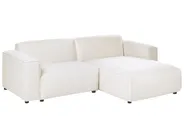Corner Sofa 3 Seater FAABORG Fabric Off-White Left Hand_1055829