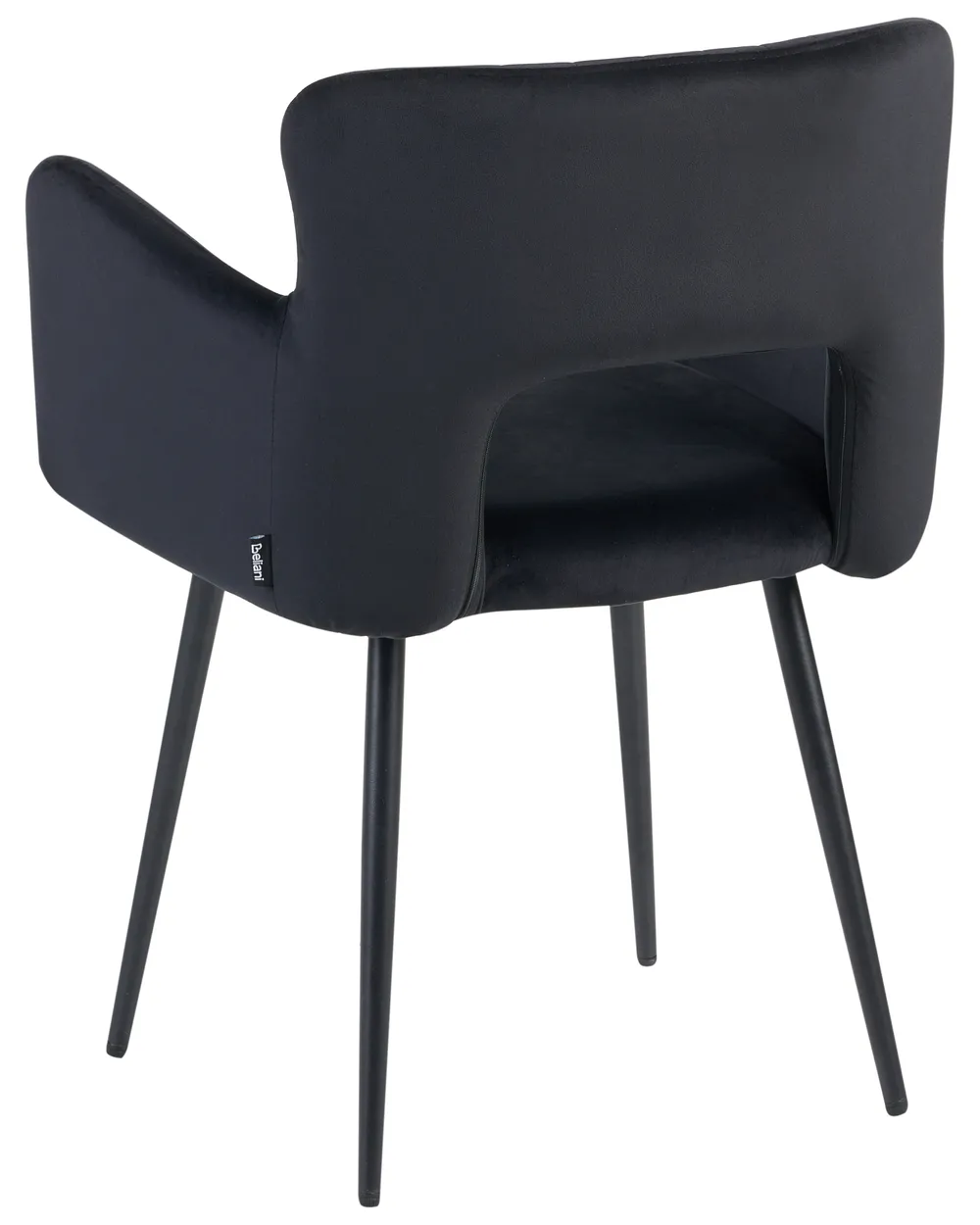 Set di 2 sedie da pranzo SANILAC Velluto Nero_1072352
