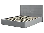 Bett mit Stauraum LORIENT Samtstoff Hellgrau 160 x 200 cm_827078