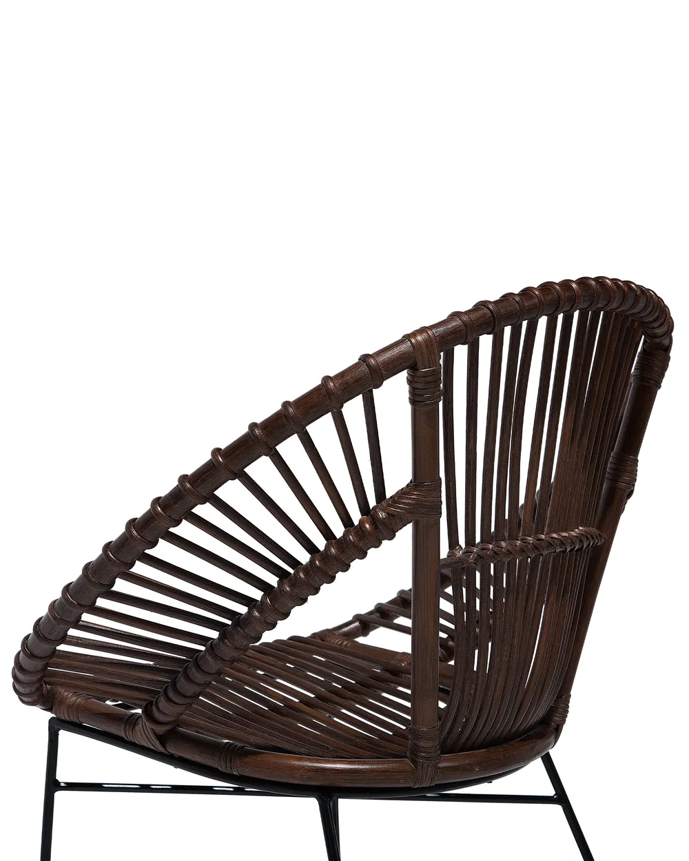 Dining Chair SARITA Rattan Dark Brown_734915