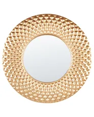 Specchio COMBE 60 cm 60 cm Metallo Oro_892157