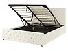 Ottoman Bed AMIENS Velvet Light Beige 160 x 200 cm (EU King Size)