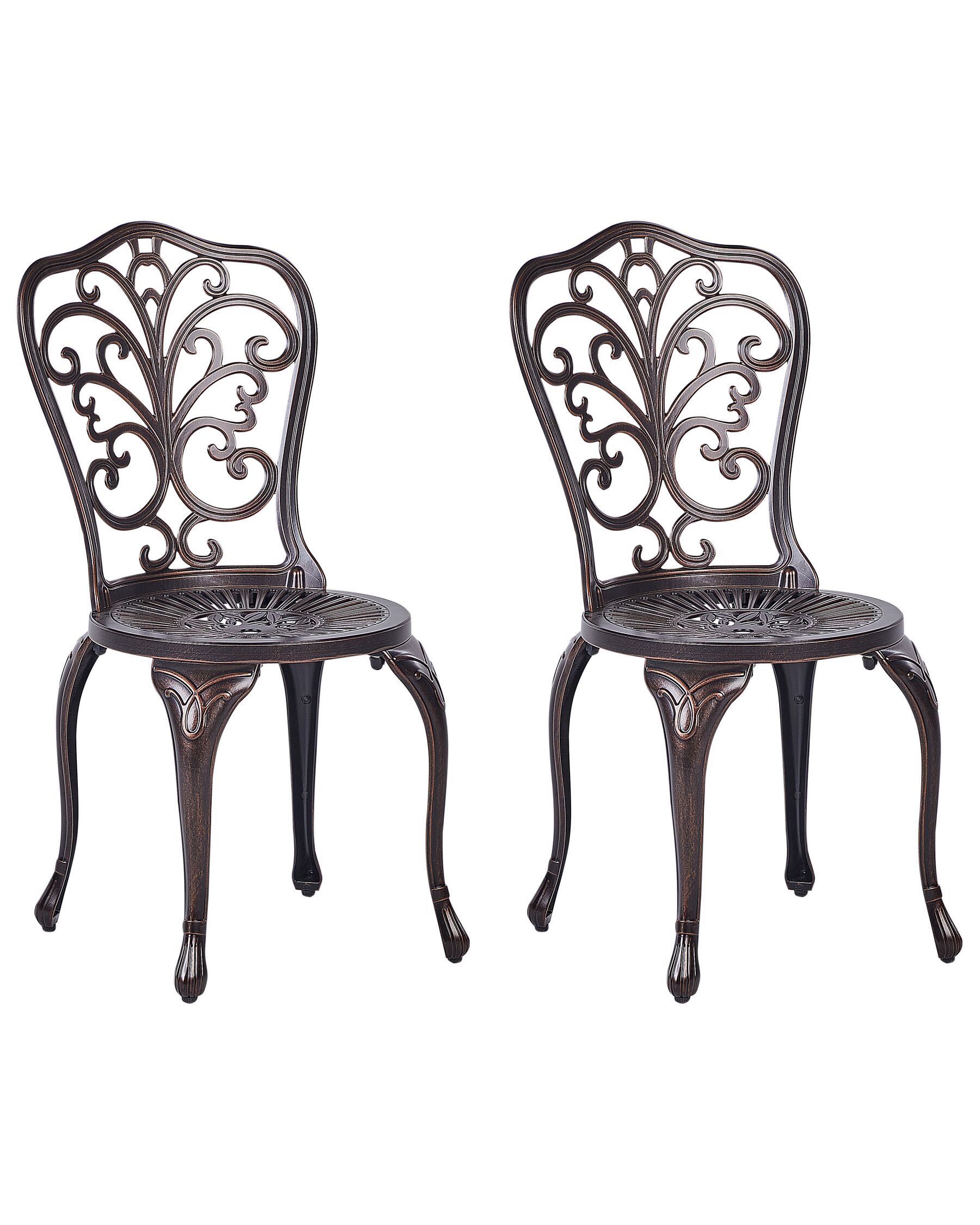 Set of 2 Garden Chairs Brown TRIORA_931744