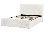 Ottoman Bed ROCHEFORT Boucle Off-White 140 x 200 cm (EU Double)_993747