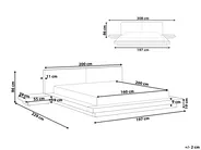 Bed Boucle ZEN 160 x 200 cm (EU King Size) Natural Ash Wood_931189