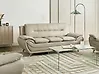 Sofa 3 Seater LEIRA Faux Leather Beige