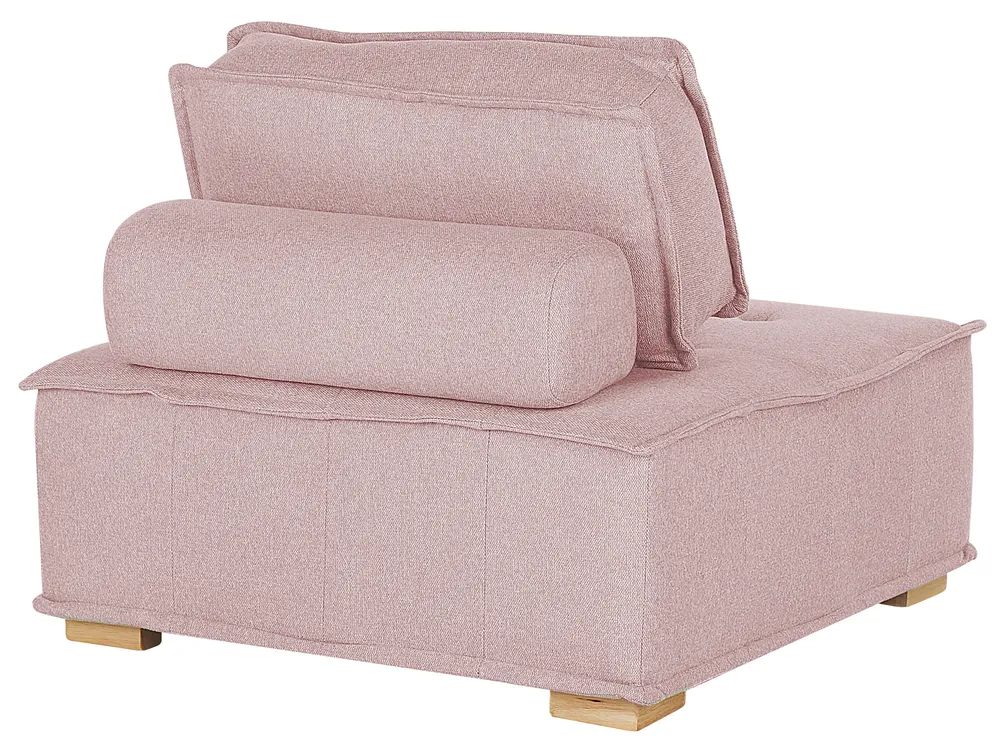 Modular Living Room Set 4 Seater TIBRO Fabric Pink_825942