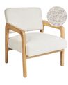 Fauteuil en bouclé blanc HJO_927702