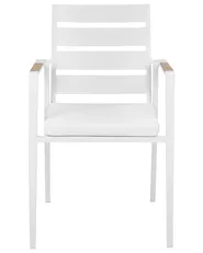 Set of 6 Garden Chairs TAVIANO Metal White_922710