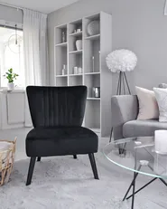 Armchair VAASA Velvet Black_853854
